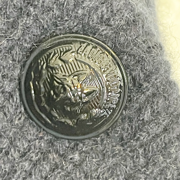 Zadig & Voltaire cashmere sweater navy Alma Button-Trimmed turtleneck small NWT - Picture 6 of 10